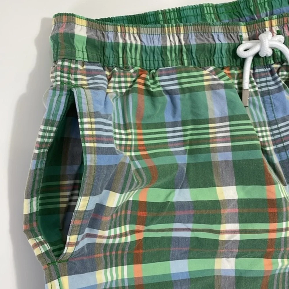 Brooks Brothers men’s Size Small plaid‎ swim trunks shorts. 7